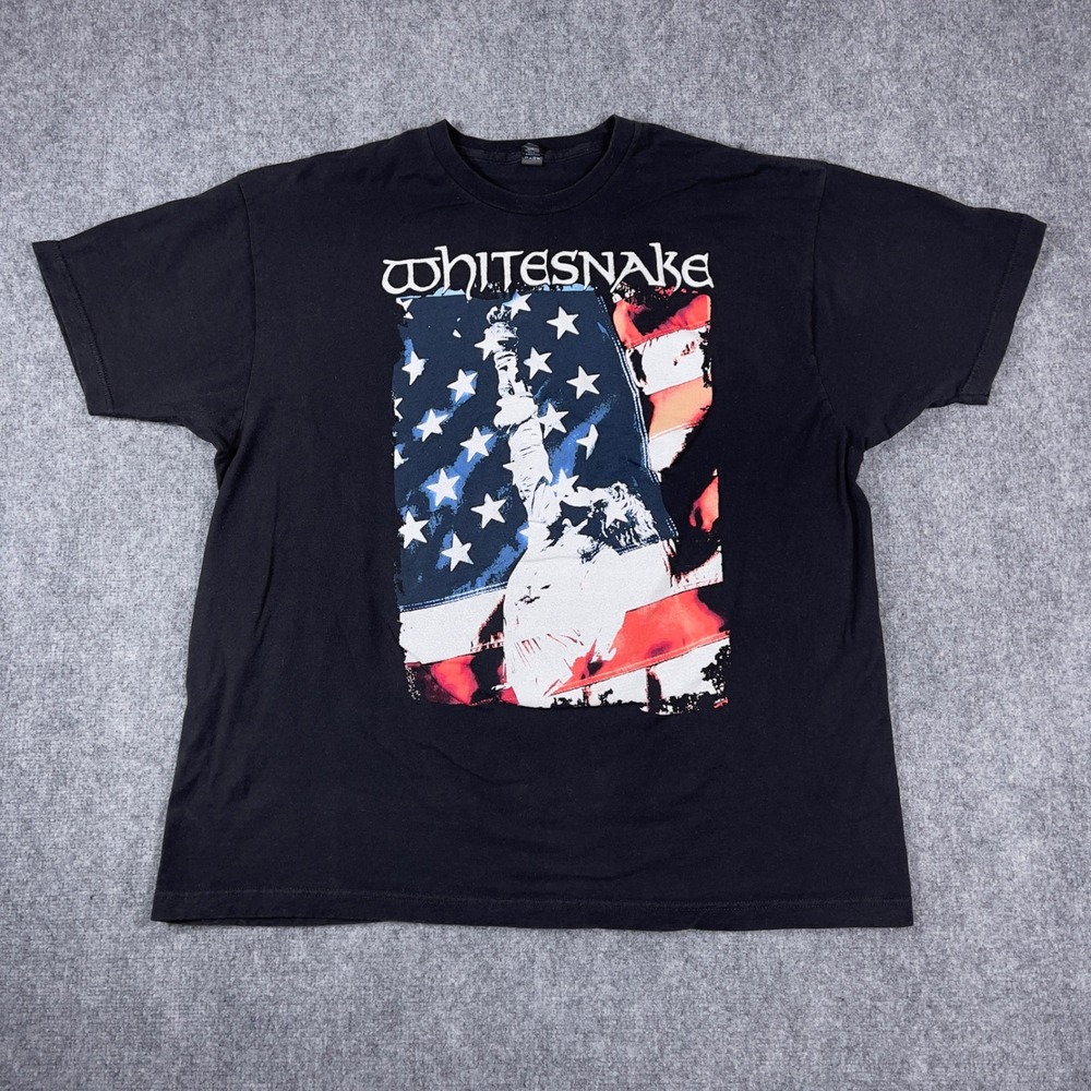 Whitesnake T-Shirt Mens XXL Black 2016 United Snakes World Tour Tee